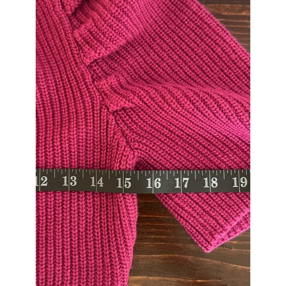 LUCYPARIS VTG Sweater S Fuchsia Puffed Sleeve Cottagecore Coquette Y2K Disco - Picture 10 of 13